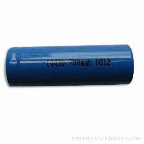 Cylindrical Rechargeable Lithium-ion Battery with 3.7V Voltage and 700mAh Capacity
